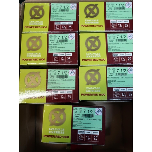 708 - 175 Powder Red 1500 12 bore clay cartridges 27grm fibre wad 2 3/4 inch (shotgun certificate required... 