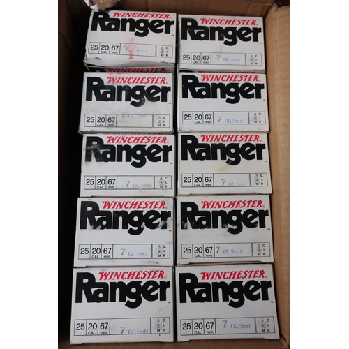 718 - 250 Winchester Ranger 20 bore shotgun cartridges (shotgun certificate required)