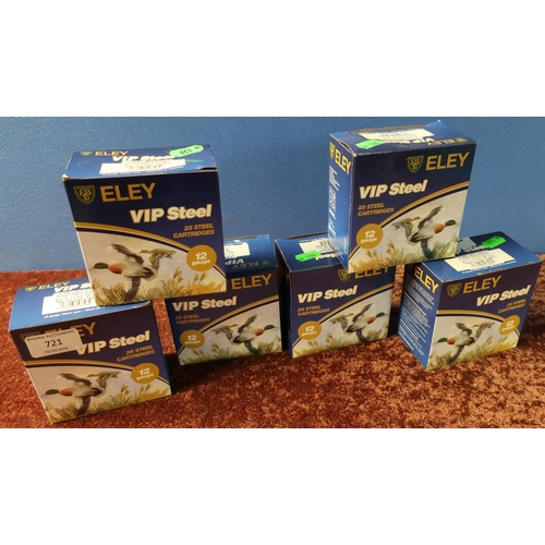 721 - 150 Eley 12 bore 32grm VIP steel shotgun cartridges (shotgun certificate required)