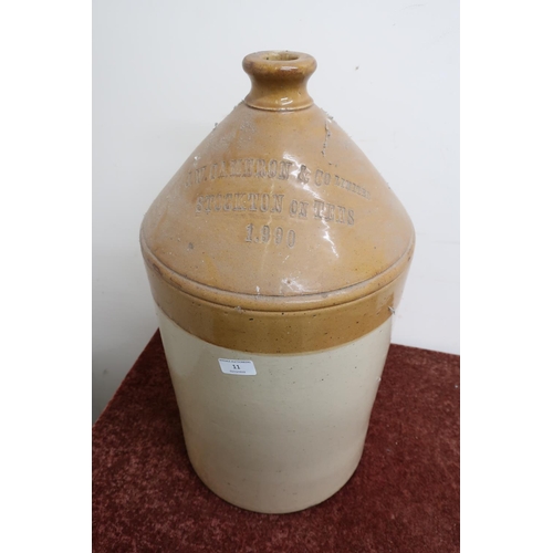 11 - Extremely large stoneware flagon marked J.W.Cameron & Co Ltd Stockton on Tees 1.990 (approx 60cm hig... 