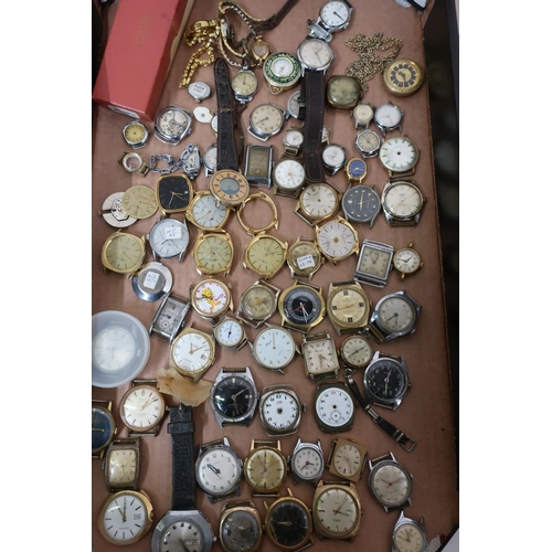 165 - Gents mechanical wristwatches including Tavannes, Timex and others contained in one box