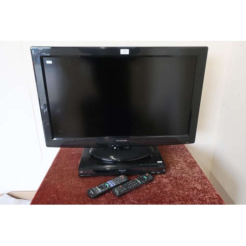 192 - Panasonic TX-L32X20B television and a Panasonic DMR-EX773 DVD player, both complete with remote cont... 