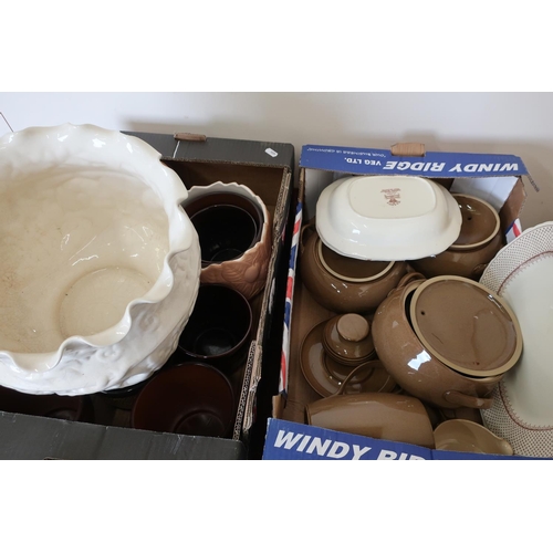 193 - Three Denby stoneware oven to table lidded bowls, matching coffee pot, small selection of Mason 'Ash... 