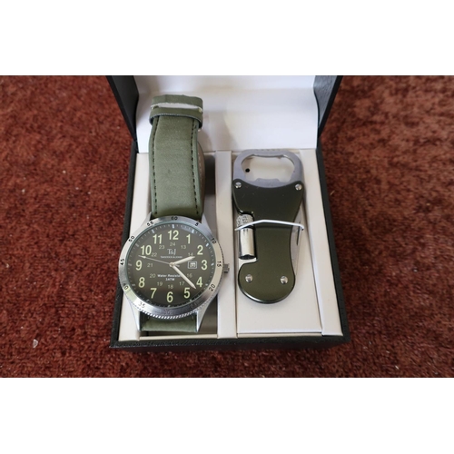 213 - Boxed Tavistock and Jones Military Alpine watch set