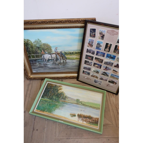 224 - Jay Clarke 'Throxonby Mere' Oil on board signed, another oil on board by the same artist depicting t... 