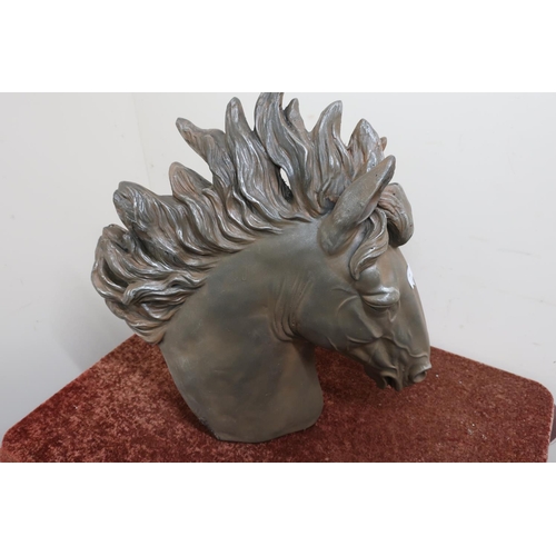 296 - Large composite bust of a horses head (height 50cm)