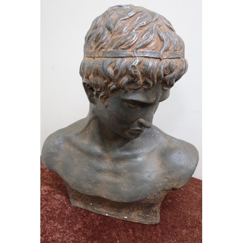 34 - Large classical style male composite bust (55cm high)
