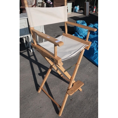 374 - Beech framed directors style high chair