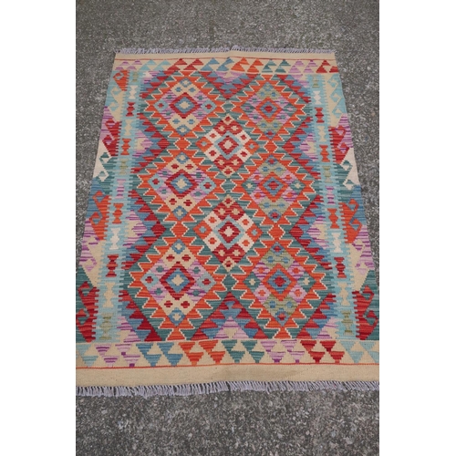 432 - Vegetable dye wool Chobi Kelim rug (141cm x 103cm)