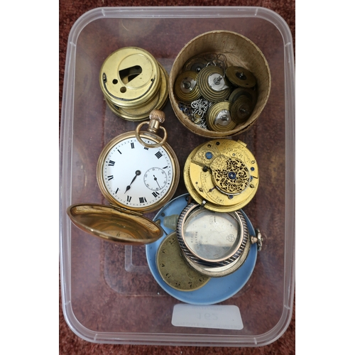 162 - A Neillo open faced pocket watch stamped 925, a rolled gold Hunter pocket watch with Swiss movement,... 