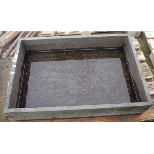 131 - Large slate trough (91cm x 61cm x 20cm)
