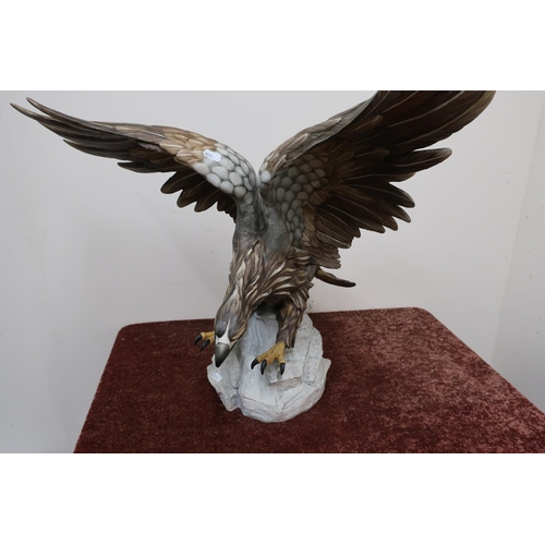 108 - Extremely large Italian ceramic figure of an eagle with wings and claws outstretched (height approx ... 