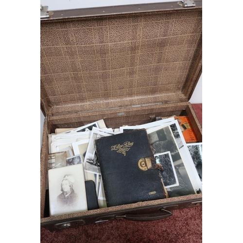 312 - Vintage suitcase containing a large and interesting collection of ephemera relating to Freddie Barth... 