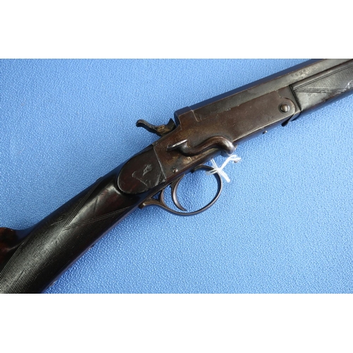 601 - Belgium side lever opening single barrelled .410 shotgun with 30 1/5 inch first stage octagonal barr... 