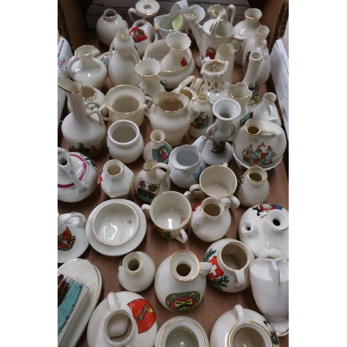 120 - Approximately fifty pieces of crested souvenir china including Arcadian, Gemma