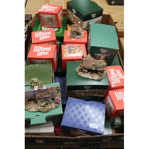 24 - Collection of Lilliput Lane cottages, mostly boxed, in one box