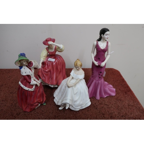 68 - Four Royal Doulton figures 'Heather' No. HN2956, 'Buttercup' No. HN2399, 'Christmas Morn' No. HN1992... 