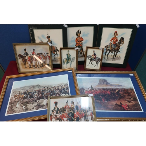 127 - Selection of various assorted military pictures, prints etc