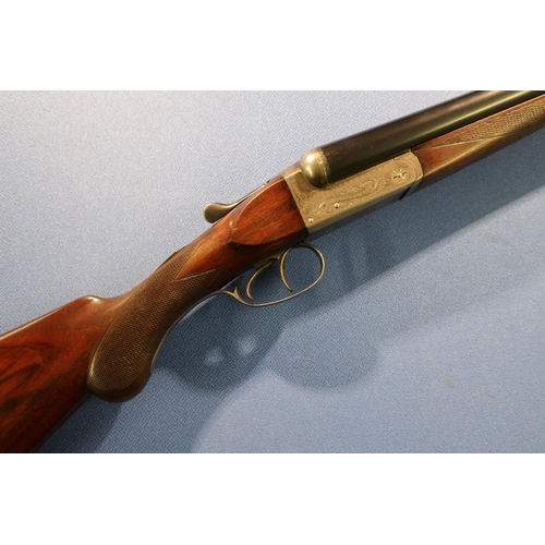 581 - W.J.Jeffries & Co, 12 bore side by side shotgun with 28 inch barrels, choke CYC and 3/4 with 16 inch... 