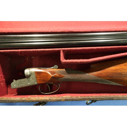 614 - Cased Midland Gun Co 20 bore side by side ejector shotgun with 28 inch barrels, choke CYC and 1/2, 2... 