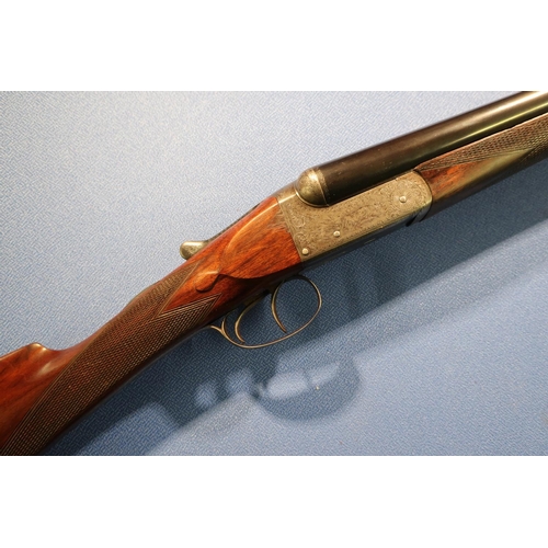 614 - Cased Midland Gun Co 20 bore side by side ejector shotgun with 28 inch barrels, choke CYC and 1/2, 2... 