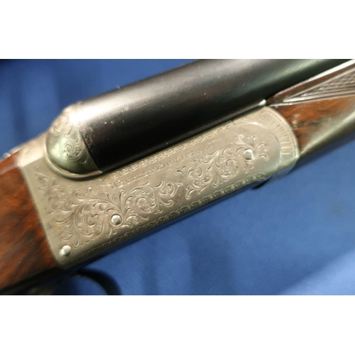 616 - Cased pair of Westley Richards 12 bore side by side ejector shotguns, with 28 inch barrels, choke 1/... 