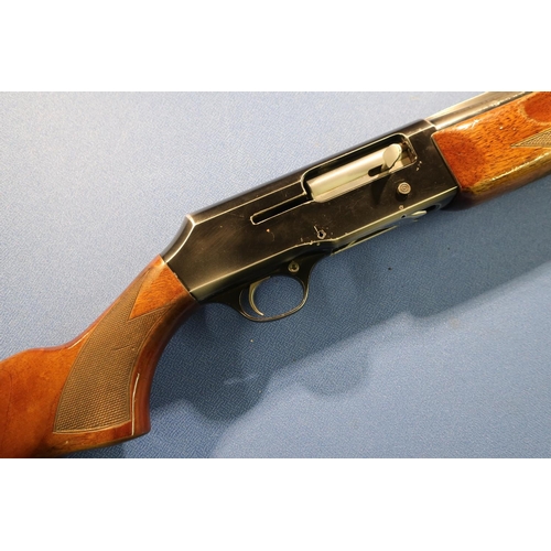 618 - Browning B80 12 bore semi auto shotgun, with 27 inch barrel with raised vented rib, and 14 inch semi... 
