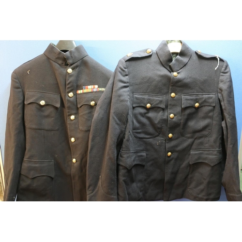 66 - Royal Medical Corp blues No 1 dress tunic and similar Royal Engineers tunic with medal bar ribbons (... 