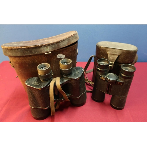 82 - Two pairs of leather cased binoculars including Carl Zeiss, Dialyt 10x40B and Carl Zeiss Jena 7x50