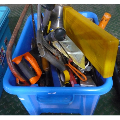 24 - Large quantity of tools including saws, spanners, drills etc