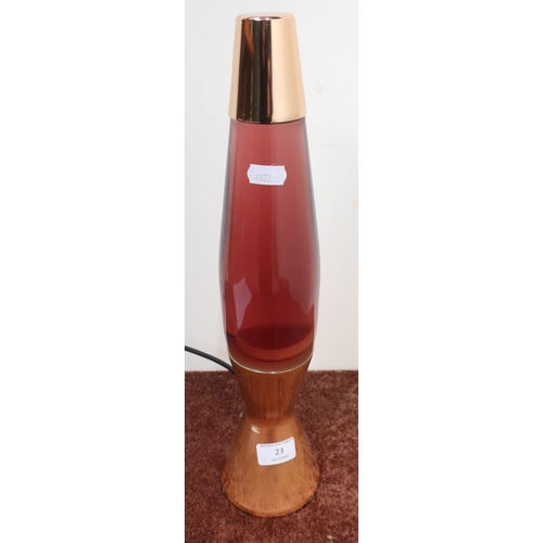 23 - Original circa 1970s Crestworth Ltd Poole England copper lava lamp (height 41cm)