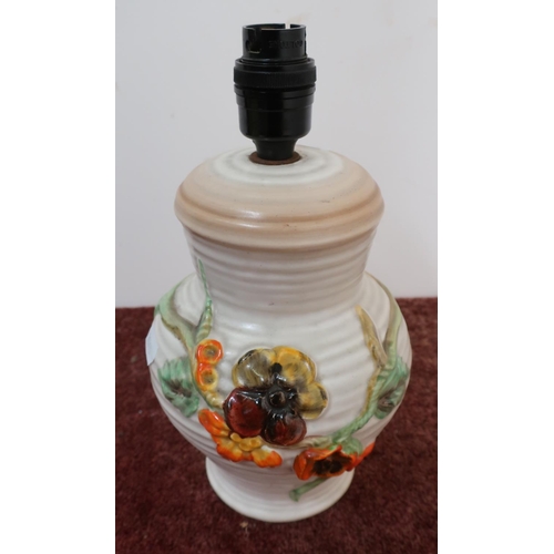 25 - Clarice Cliff Newport Pottery ceramic table lamp (no flex) (height 25cm)
