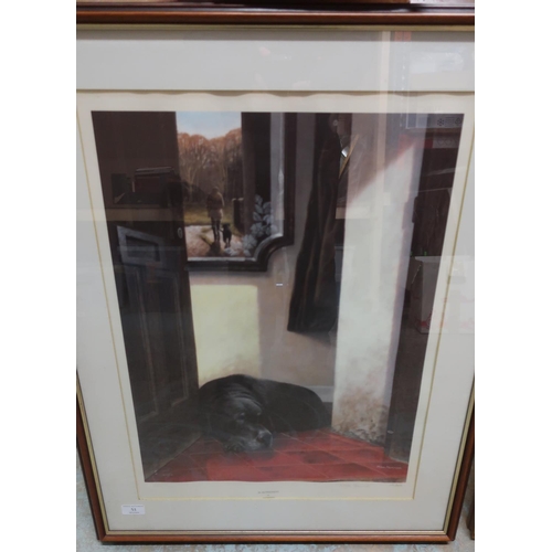 51 - Framed and mounted artist proof limited edition No.632/850 signed Nigel Hemming print 'In Retirement... 