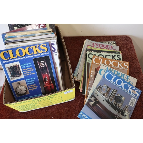 478 - Lyle price guide to clocks and watches, a selection of hardback clock related books and clock magazi... 