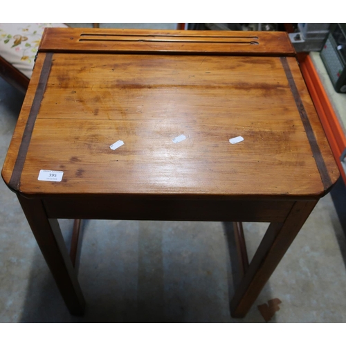 156 - Vintage pine school type desk with lift up top