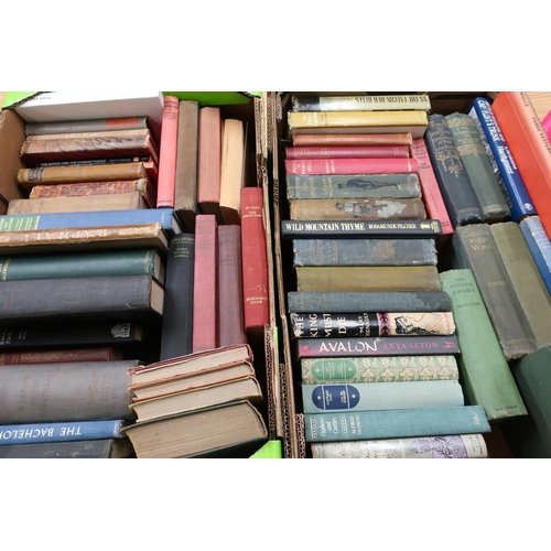 106 - Two boxes of various assorted 19th C and later books of various subjects, models etc