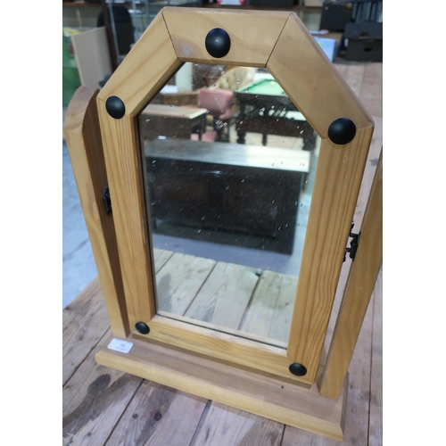 34 - Modern pine framed dressing table mirror