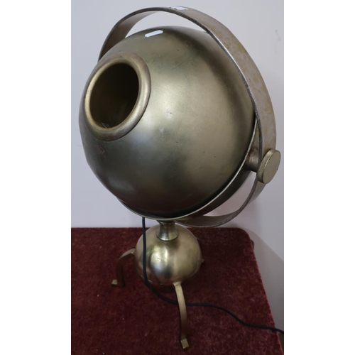 35 - Unusual metal sphere table lamp (height 65cm)