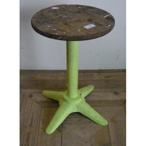 73 - Vintage metal based circular top sewing machine type stool