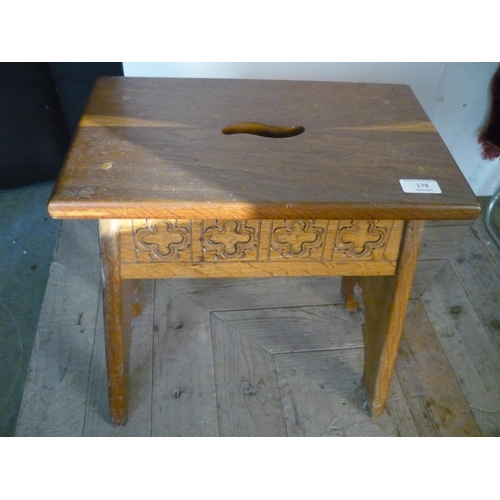 178 - Craftsman made oak rectangular stool