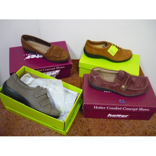 209 - Four pairs of boxed as new ladies shoes by Hotter (UK size 7)