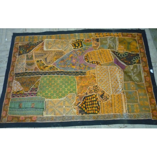 212 - Far Eastern style patchwork panel (146cm x 103cm)