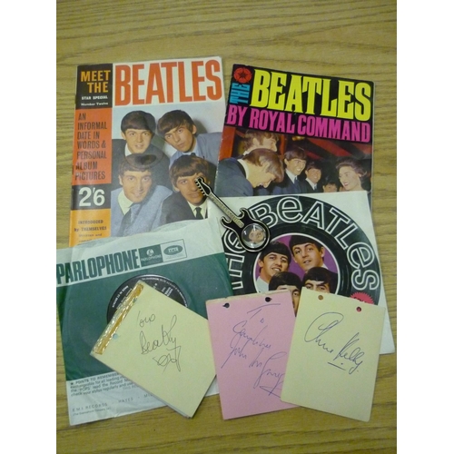 239 - Meet the Beatles Star Special No. 12 magazine, various other Beatles related ephemera, guitar badges... 