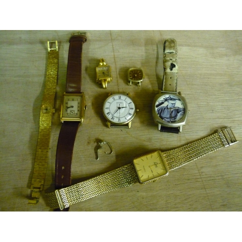 237 - Vintage square faced gents wrist watch, various other gents and ladies wrist watches including Sekon... 