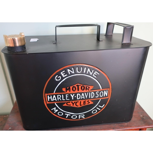 382 - Quality reproduction Harley Davidson fuel can with brass screw off top