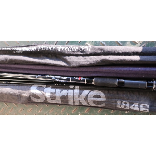 10 - Four matchrods including Shakespeare Strike 1846, three piece Fighter match rod and a Silstar Multim... 