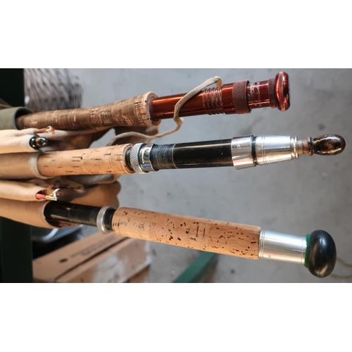 22 - Split cane Allcock Nimrod fly rod, a split cane Allcock fly rod (The Gunner) and a Milwards Fly Mast... 