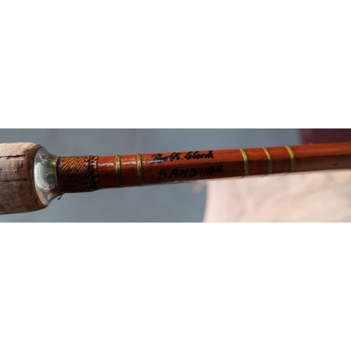 36 - Three piece course cane rod by Robert Clark