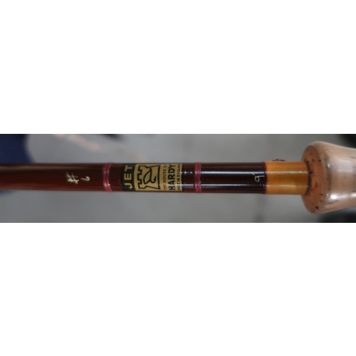 38 - Two piece carbon Hardy fly rod