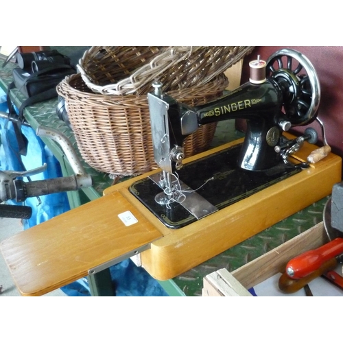 53 - Cased Singer sewing machine